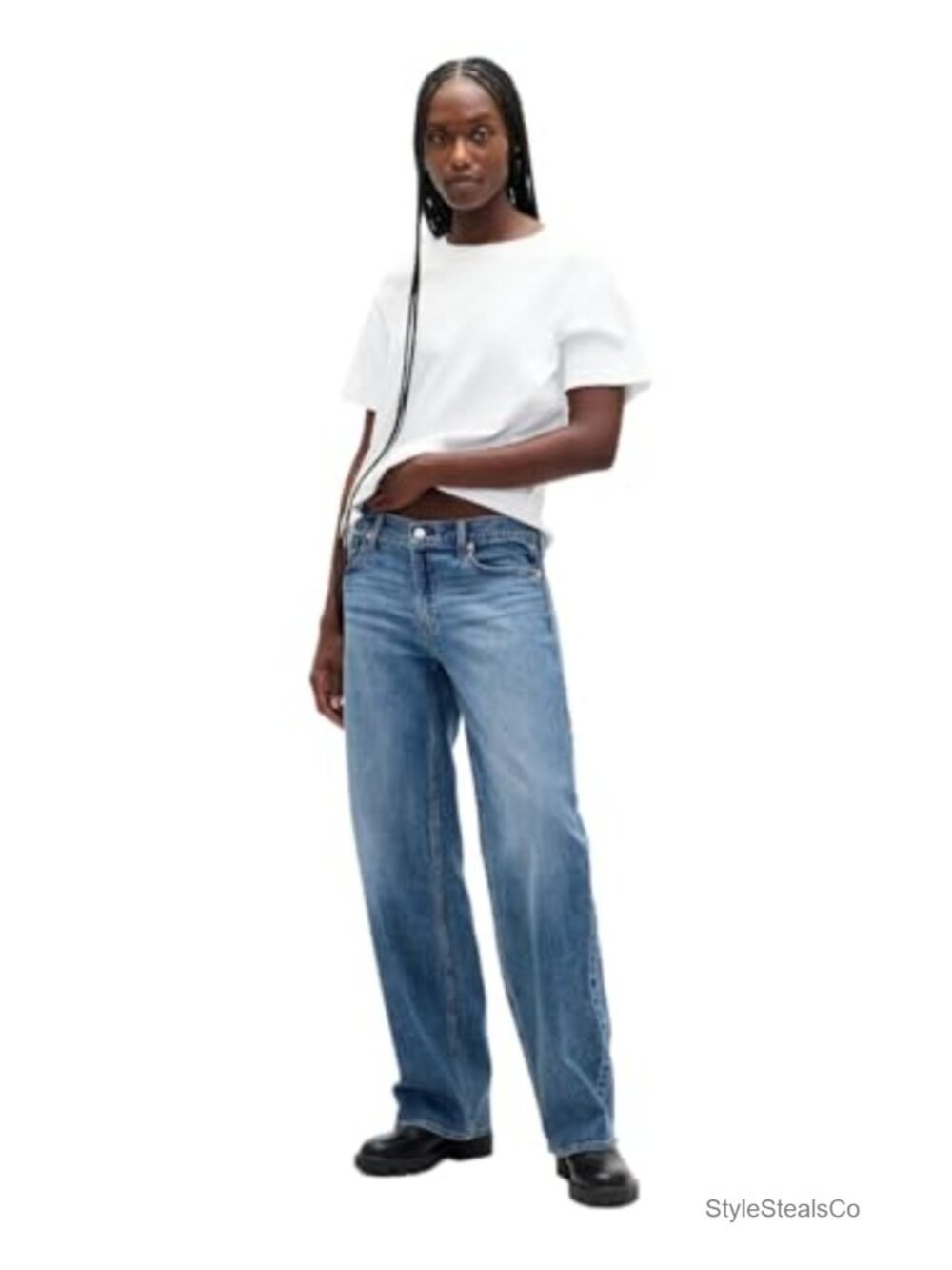 Low Rise Loose Jeans 90's Style Denim